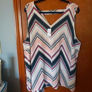 Maurices 2x Multicolor Chevron Tank Top